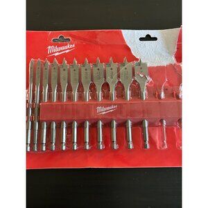 Milwaukee 11-Pcs Spade Bit Set Tools Wire Pulling Hole  Precision Cutting Unused